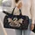 Ivory Celestial Dragon Navy Gold Travel Accessory for Fantasy Lovers and Getaways Quilted Weekend Bag - 2