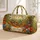 Botanical Sloth In Golden Hammock Floral Garden Getaway Travel Gift For Nature Lovers Quilted Weekend Bag - 1