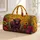 Colorful Highland Bull Floral Travel Accessory For Weekend Getaways And Gift Giving Quilted Weekend Bag - 1