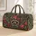 Floral Crown Raccoon With Peonies Sage Botanical Travel Essential for Nature Lovers Quilted Weekend Bag - 1