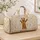 Giraffe And Celestial Stars Name Travel Companion For Chic Holiday Road Getaways Quilted Weekend Bag - 4