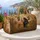 Golden And Black Horses Autumn Meadow Style Getaway For Equestrian Lovers With Name Quilted Weekend Bag - 5