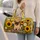 Smiling Pug With Sunflowers And Daisies For Cheerful Travel Getaways And Dog Lovers Quilted Weekend Bag - 2