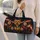 Yorkshire Terrier Americana Florals For Dog Lovers Travel And Overnight Road Trips Quilted Weekend Bag - 2