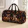 Three French Bulldogs With Autumn Leaves And Pumpkins For Fall Travel Dog Lovers Quilted Weekend Bag - 1