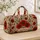 Scarlet Poppy Botanical Travel Essential For Garden Lovers With Vintage Heritage Style Quilted Weekend Bag - 4