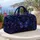 Sapphire Butterfly Midnight Botanical Travel Essential for Women and Holiday Gifting Quilted Weekend Bag - 5