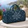 Icy Blue Snowflake Medallion For Christmas Travel, Winter Getaways And Gift Giving Quilted Weekend Bag - 5