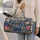 Vintage Bluebird Garden Fountain Getaway Gift For Bird Lovers On Trips With Your Name Quilted Weekend Bag - 2