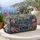 Vintage Bluebird Garden Fountain Getaway Gift For Bird Lovers On Trips With Your Name Quilted Weekend Bag - 5
