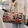 Red-Crowned Crane And Lotus Floral Travel Companion For Elegant Getaways And Daily Use Quilted Weekend Bag - 2