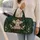 Angel Poodle Memorial Garden Tribute With Dove And Floral Halo For Pet Loss Gifts Quilted Weekend Bag - 2