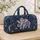 Ornate Blue Elephant Floral Travel Companion for Getaways, Bridesmaids, Gifts and Trips Quilted Weekend Bag - 4