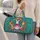 Colorful Easter Bunny Egg Wreath With Name For Spring Travel And Holiday Getaways Quilted Weekend Bag - 2
