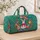 Colorful Easter Bunny Egg Wreath With Name For Spring Travel And Holiday Getaways Quilted Weekend Bag - 4