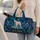 Stained Glass Polar Bear Under Aurora Northern Lights Travel Gift For Winter Lovers Quilted Weekend Bag - 2