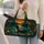 Stained Glass Loon Mountain Lake Sunset Getaway Gift For Birdwatchers And Campers Quilted Weekend Bag - 2
