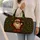 Black Santa Holly Wreath Christmas Travel Essential For Festive Getaways And Gift Giving Quilted Weekend Bag - 2