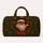 Black Santa Holly Wreath Christmas Travel Essential For Festive Getaways And Gift Giving Quilted Weekend Bag - 6