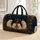 Black Guardian Angel Holly And Gold Wings For Christmas Travel, Retreats And Gift Giving Quilted Weekend Bag - 1