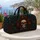 Gothic Skull With Crimson Flowers Getaway Gift for Halloween Lovers Quilted Weekend Bag - 5