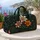 Midnight Teal Lily Bouquet With Ivory Coral And Golden Blooms For Garden Travel Lovers Quilted Weekend Bag - 5