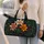 Midnight Teal Lily Bouquet With Ivory Coral And Golden Blooms For Garden Travel Lovers Quilted Weekend Bag - 2