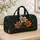 Midnight Teal Lily Bouquet With Ivory Coral And Golden Blooms For Garden Travel Lovers Quilted Weekend Bag - 4