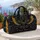Anubis Guardian With Falcon Wings For Egyptian Travel And Mystical Style Enthusiasts Quilted Weekend Bag - 5