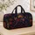 Colorful Floral Cat Travel Gift For Boho Cat Lovers And Weekend Getaways Quilted Weekend Bag - 4