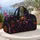 Colorful Floral Cat Travel Gift For Boho Cat Lovers And Weekend Getaways Quilted Weekend Bag - 5