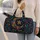 Floral Crescent Moon And Star For Travel, Overnight Trips And Gifts Quilted Weekend Bag - 2