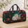White Cat Teacup Floral Garden For Tea Lovers And Cottagecore Getaways And Travel Quilted Weekend Bag - 4