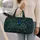 Opulent Peacock With Jewel Feather Fans For Overnight Travel, Getaways And Gift Giving Quilted Weekend Bag - 2