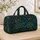 Opulent Peacock With Jewel Feather Fans For Overnight Travel, Getaways And Gift Giving Quilted Weekend Bag - 4