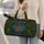 Floral Blue Owl Overnight Travel Gift For Nature Lovers And Folk Art Enthusiasts Quilted Weekend Bag - 2
