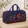 Colorful Abstract Cat Duo For Travel Getaways, Gifts And Cat Lovers With Name Plaque Quilted Weekend Bag - 4