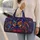 Colorful Abstract Cat Duo For Travel Getaways, Gifts And Cat Lovers With Name Plaque Quilted Weekend Bag - 2