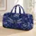 Cobalt Blue Porcelain Dragonfly And Peony Chinoiserie Getaway Gift For Collectors Quilted Weekend Bag - 1