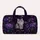 Silver Tabby Kitten In Midnight Purple Floral Garden For Travel And Pet Lover Gifts Quilted Weekend Bag - 6