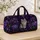 Silver Tabby Kitten In Midnight Purple Floral Garden For Travel And Pet Lover Gifts Quilted Weekend Bag - 4