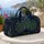 Royal Peacock Gold Feather Halo for Stylish Getaways and Overnight Travel Lovers Quilted Weekend Bag - 5