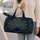 Royal Peacock Gold Feather Halo for Stylish Getaways and Overnight Travel Lovers Quilted Weekend Bag - 2
