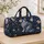 Blue And White Cat Floral Vines For Travel And Daily Gifts To Cat Lovers Quilted Weekend Bag - 4