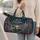 Winter Christmas Botanical Wreath And Snowy Forest For Holiday Travel And Gift Giving Quilted Weekend Bag - 2