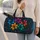 Bohemian Jewel Tone Lily Garden Travel Essential for Weekend Getaways and Gift Giving Quilted Weekend Bag - 2