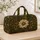 Vintage Ivory Flower And Gold Vines For Elegant Getaways And Overnight Travel Style Quilted Weekend Bag - 4