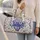 Blue And White Chinoiserie Floral Urn For Heritage Travel Decor And Botanical Lovers Quilted Weekend Bag - 2