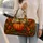 Pumpkin And Autumn Leaves Fall Travel Companion For Thanksgiving Hosts Quilted Weekend Bag - 2