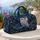 Snowy Owl Twilight Pine Forest Travel Getaway Accessory For Nature Lovers With Name Quilted Weekend Bag - 5